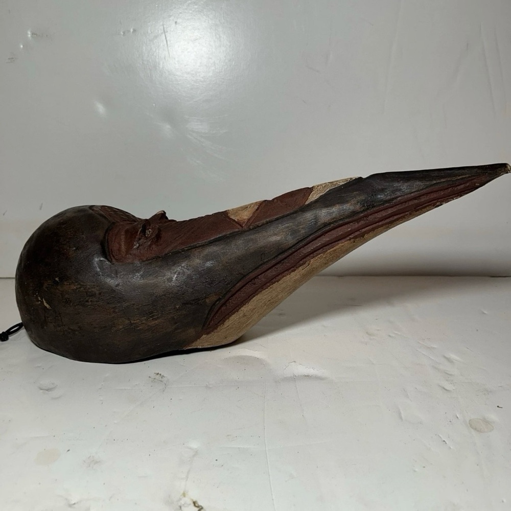 Vintage Baga Nimba Bird Mask from Guinea Wood ceremonial mask Ivory Coast Africa